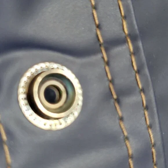 Reversable Mallard Duck Print Hooded Raincoat Snap Buttons Drawstring. Size L - Picture 6 of 16